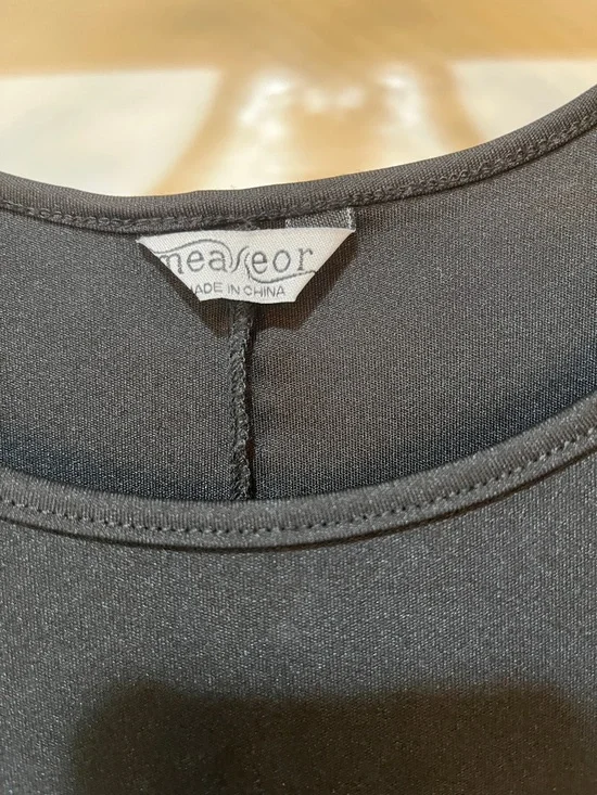 Classic Black Sleeveless Midi Sheath Dress - Picture 3 of 6